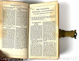 1861 Leather Bound with Clasp Pocket Size The Book of Common Prayer for Church Services & Sundays Holydays" Bible.  