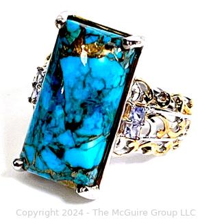 D'joy. Sterling Silver with Turquoise Center Ring