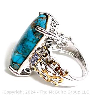 D'joy. Sterling Silver with Turquoise Center Ring