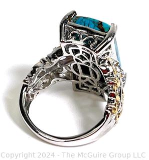 D'joy. Sterling Silver with Turquoise Center Ring