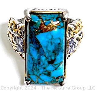 D'joy. Sterling Silver with Turquoise Center Ring