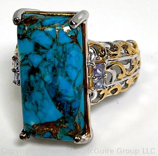 D'joy. Sterling Silver with Turquoise Center Ring