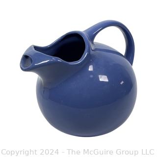 Blue Pottery Ball Pitcher