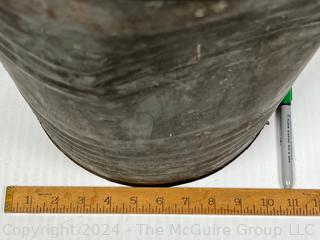 Early Galvanized Metal Can w/ Spout. 19" Tall Including Handle