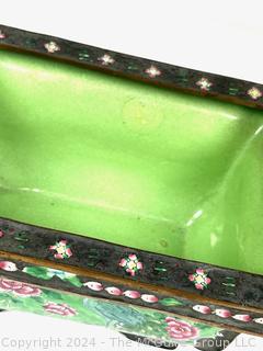 Chinese Peking Enamel on Copper Jardiniere Planter. 6 x 8 x 5"