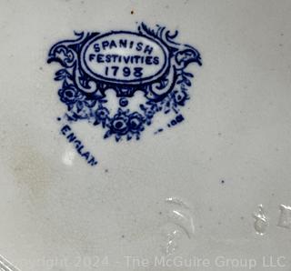 Four (4) Transferware Plates including Westminster Abbey