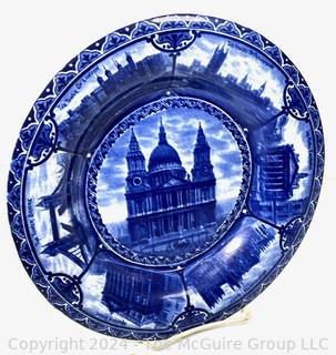 Four (4) Transferware Plates including Westminster Abbey