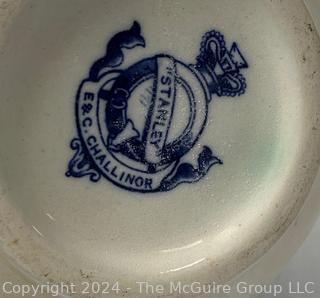 Three (3) Pieces of Blue and White Transferware Including Pitcher, Creamer and Sugar.