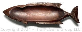 23" Long Mahogany Fish Bowl