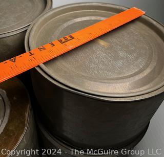 Assorted Tin Cans Manufactured by The H F Miller & Son Co., Baltimore MD.  All with lids 