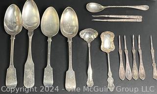 Group of Silver Plate Serving Utensils