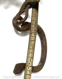 Antique Hanging Balance Beam Scale with Tray. (Note: Scale Weight appearing in Lot 340 goes with this Lot.  02/19/24 @ 4:15pm ET)