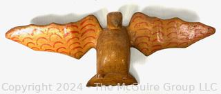 Carved Folk Art Eagle Bird (Note: Damage to tail and feet)