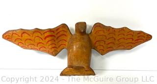 Carved Folk Art Eagle Bird (Note: Damage to tail and feet)