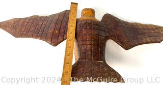 Carved Folk Art Eagle Bird (Note: Damage to tail and feet)