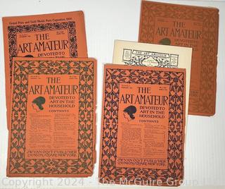 5 Volumes of "The Art Amateur" circa 1900