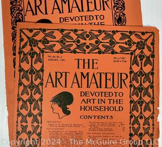 5 Volumes of "The Art Amateur" circa 1900