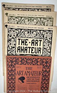 Four (4) Volumes of The Art Amateur circa 1900