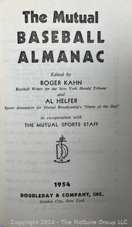 Vintage 1954 The Mutual Baseball Almanac edited by Roger Kahn