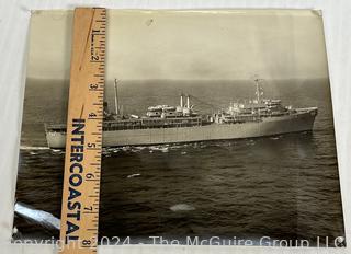 8 x 10" B&W Photo of the USS Canopus at Sea Registration Number AS-34