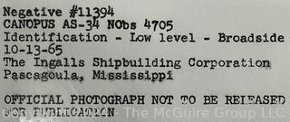 8 x 10" B&W Photo of the USS Canopus at Sea Registration Number AS-34