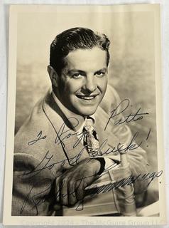 Vintage B&W Autographed Publicity Photo Of Film Star Robert Cummings.  5 x 7"