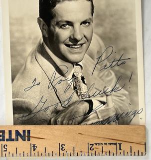 Vintage B&W Autographed Publicity Photo Of Film Star Robert Cummings.  5 x 7"