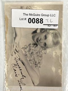 Post Card Autographed by Actress Clair Luce 1903-1989