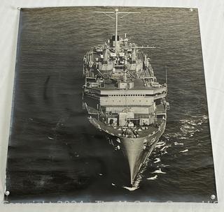 8 x 10" B&W Photo Towards the Bow of the USS Canopus (AS-34) circa 1965.