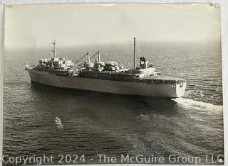 8 x 10" B&W Photo of Ship Built for U.S. Military by The Ingalls Shipbuilding Co., Pascagoula, Mississippi