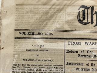 Eight (8) Page Original New York Times April 5, 1864 Civil War