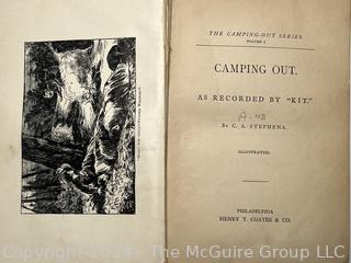 Camping Out by C. A. Stephens. Illustrated. Published by Henry T. Coates 1873