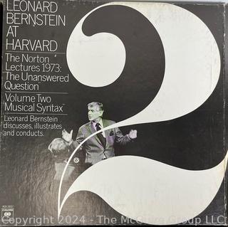 Six (6) Vinyl Box Sets: Leonard Bernstein – Leonard Bernstein At Harvard - The Norton Lectures 1973: "The Unanswered Question", 6 volumes "The Poetry Of Earth"