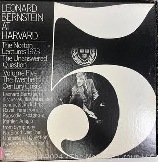 Six (6) Vinyl Box Sets: Leonard Bernstein – Leonard Bernstein At Harvard - The Norton Lectures 1973: "The Unanswered Question", 6 volumes "The Poetry Of Earth"