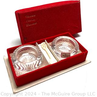 Pair of Baccarat Crystal Open Salts in Box