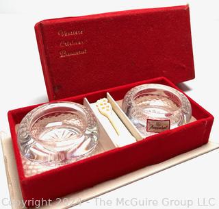 Pair of Baccarat Crystal Open Salts in Box