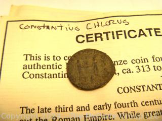 Roman Coin ~ 300 AD Constantinus Chorus (was 420)