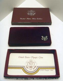 US Olympic Two (2) Coin Set  1984 Los Angeles (RP)