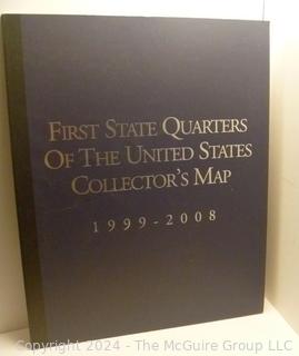 1999-2008 50 State Quarters Set  -P Two Page Map Booklet (Unc) COA