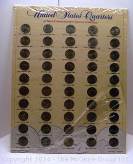 1999-2008 50 State Quarters Set  -P One Page Display Board