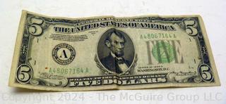 1934A $5 Federal Reserve Note 