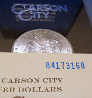 1884 -CC Uncirculated Morgan Silver Dollar (Carson City Mint)