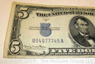 1934 D $5 Silver Certificate Note