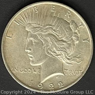 1922 P Peace Silver Dollar Coin