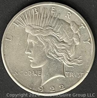 1922 S Peace Silver Dollar Coin