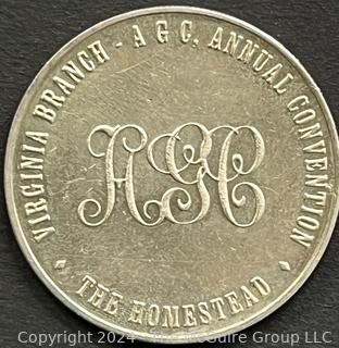 Franklin Mint 100 grains Private Strike Coin for "The Homestead" 1972 B.Franklin Bust