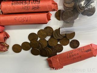 ~12 Rolls Worth of Wheat Cents Including Some Steel Cents