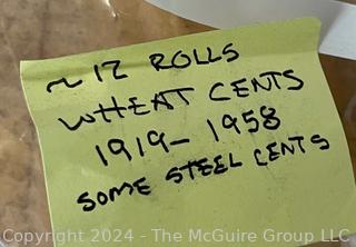 ~12 Rolls Worth of Wheat Cents Including Some Steel Cents