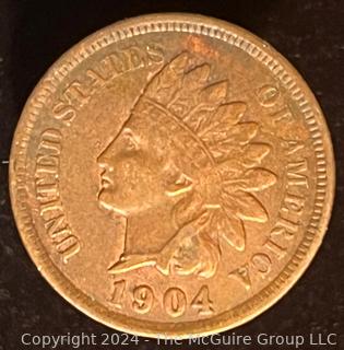 1904 Indian Head One Cent Coin