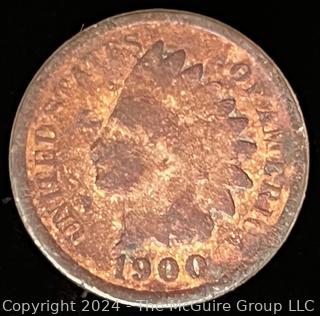 1900 Indian Head One Cent Coin